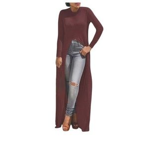 Long split front Maxi top (M)